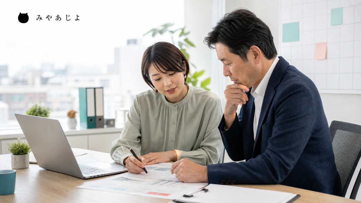 更新担当者が依頼内容と公開確認の流れを整理するイメージ