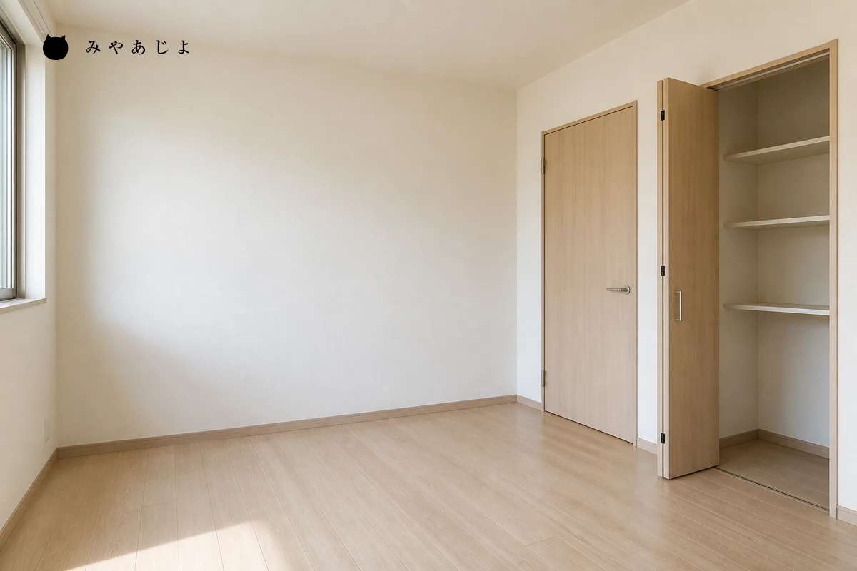 建具と収納の位置を照合するための室内イメージ