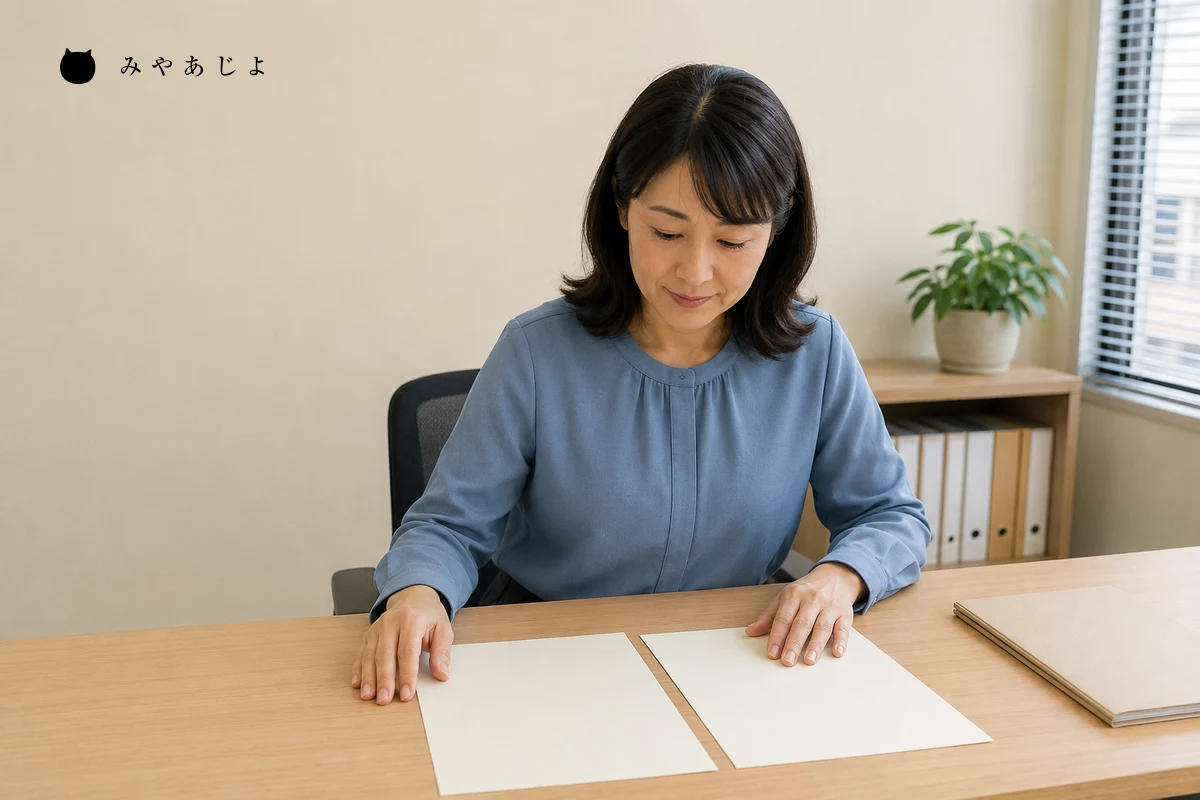 企業のインターン募集原稿と実施内容の対応を確認する担当者の編集イメージ